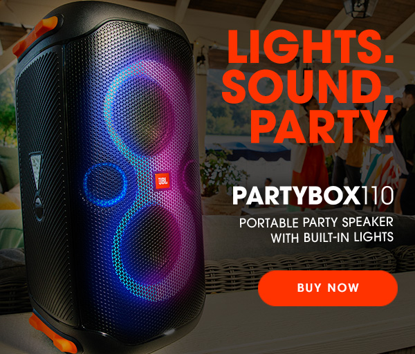 JBL PartyBox 110 - Portable Party Speaker with Built-in Lights, Powerful  Sound and deep bass, Black